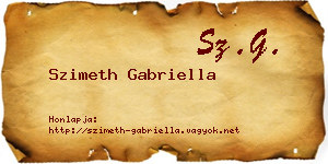 Szimeth Gabriella névjegykártya